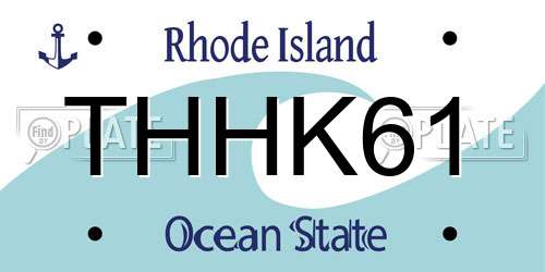 THHK61 Rhode Island License Plate