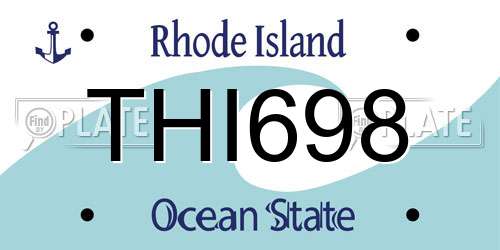 THI698 Rhode Island License Plate