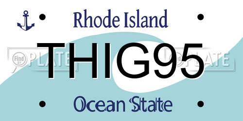 THIG95 Rhode Island License Plate