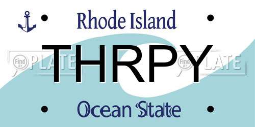 THRPY Rhode Island License Plate