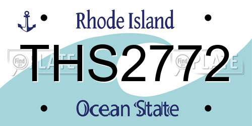 THS2772 Rhode Island License Plate