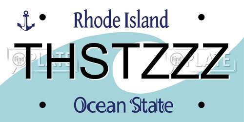 THSTZZZ Rhode Island License Plate