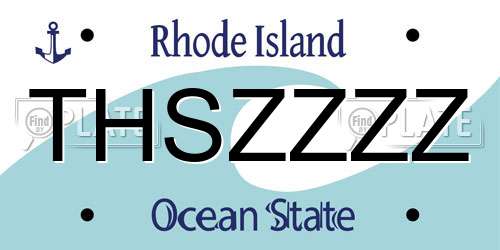 THSZZZZ Rhode Island License Plate