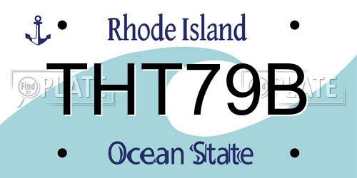 THT79B Rhode Island License Plate