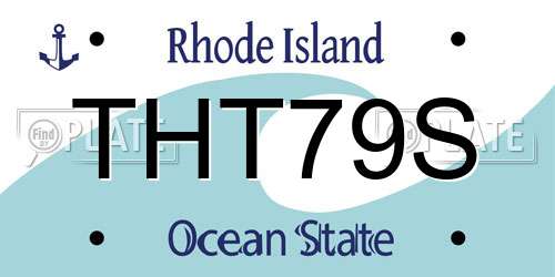 THT79S Rhode Island License Plate