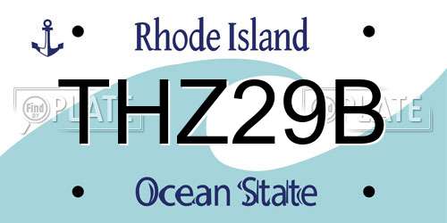 THZ29B Rhode Island License Plate