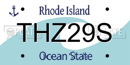 THZ29S Rhode Island License Plate