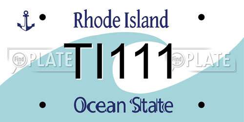 TI111 Rhode Island License Plate