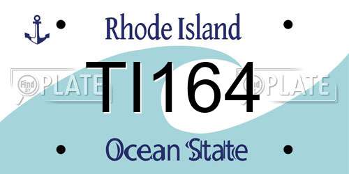 TI164 Rhode Island License Plate