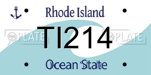 TI214 Rhode Island License Plate