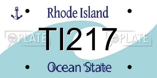 TI217 Rhode Island License Plate