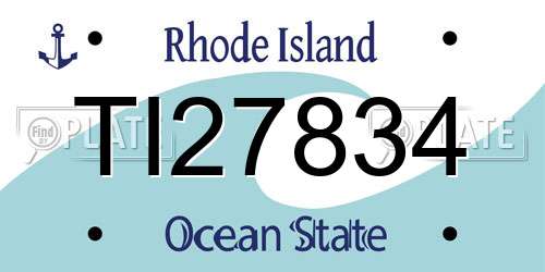 TI27834 Rhode Island License Plate