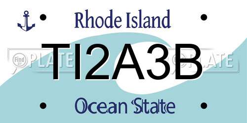 TI2A3B Rhode Island License Plate
