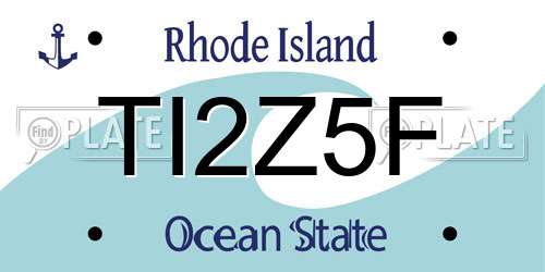 TI2Z5F Rhode Island License Plate
