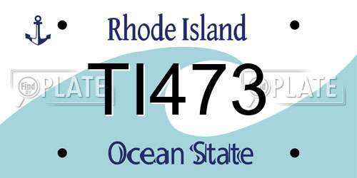 TI473 Rhode Island License Plate
