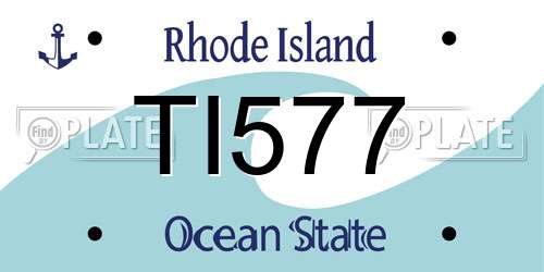 TI577 Rhode Island License Plate
