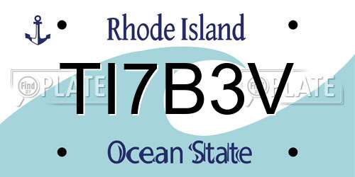 TI7B3V Rhode Island License Plate