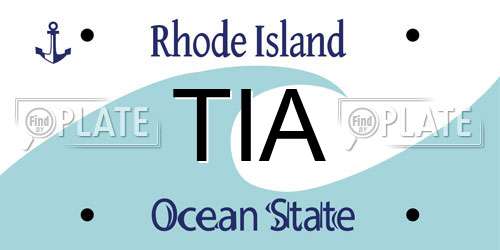 TIA Rhode Island License Plate