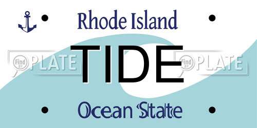 TIDE Rhode Island License Plate