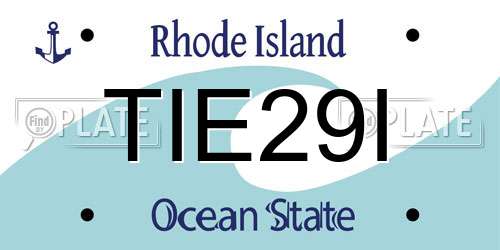 TIE29I Rhode Island License Plate