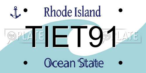 TIET91 Rhode Island License Plate