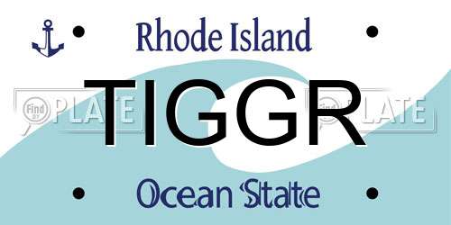 TIGGR Rhode Island License Plate