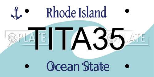 TITA35 Rhode Island License Plate