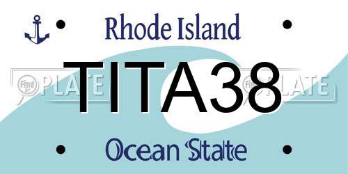 TITA38 Rhode Island License Plate