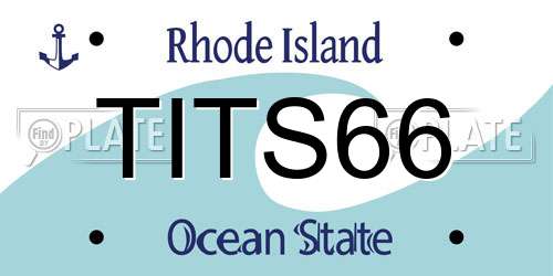 TITS66 Rhode Island License Plate