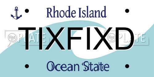 TIXFIXD Rhode Island License Plate