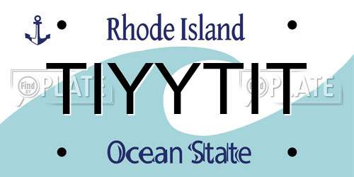 TIYYTIT Rhode Island License Plate
