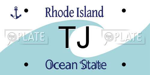 TJ Rhode Island License Plate