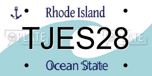 TJES28 Rhode Island License Plate