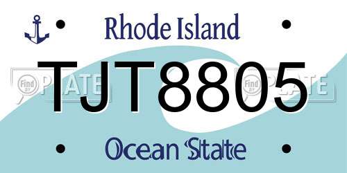 TJT8805 Rhode Island License Plate