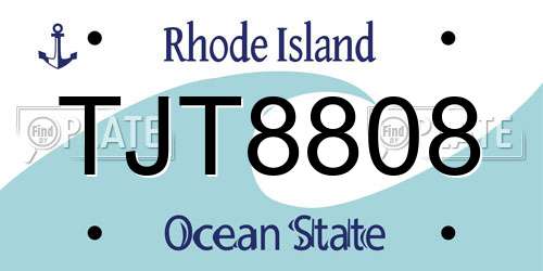 TJT8808 Rhode Island License Plate