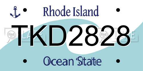 TKD2828 Rhode Island License Plate