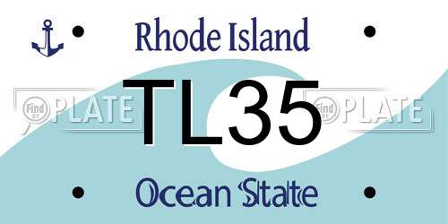 TL35 Rhode Island License Plate