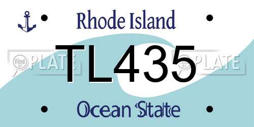 TL435 Rhode Island License Plate