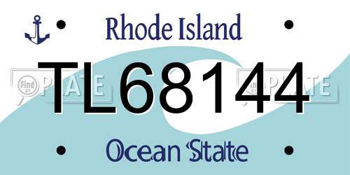 TL68144 Rhode Island License Plate
