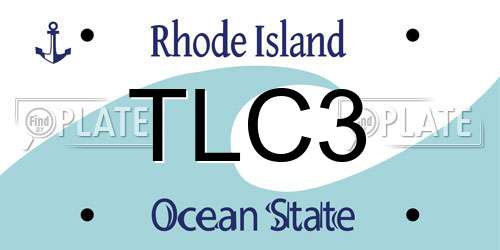 TLC3 Rhode Island License Plate