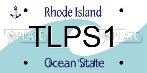 TLPS1 Rhode Island License Plate