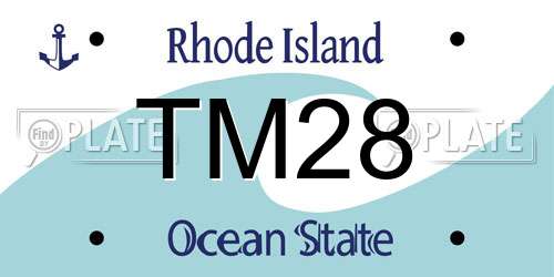 TM28 Rhode Island License Plate