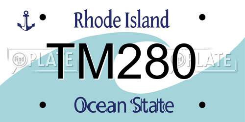TM280 Rhode Island License Plate