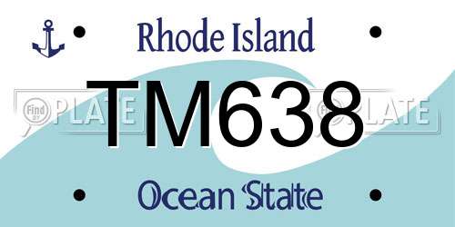 TM638 Rhode Island License Plate