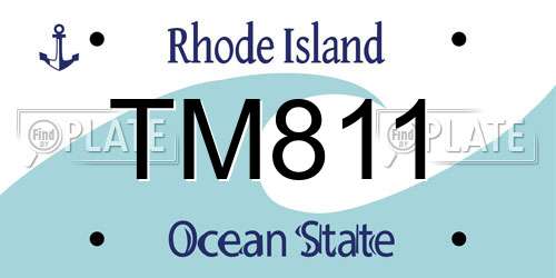TM811 Rhode Island License Plate