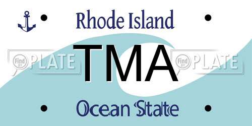 TMA Rhode Island License Plate