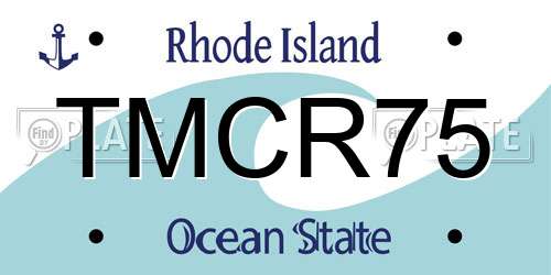 TMCR75 Rhode Island License Plate