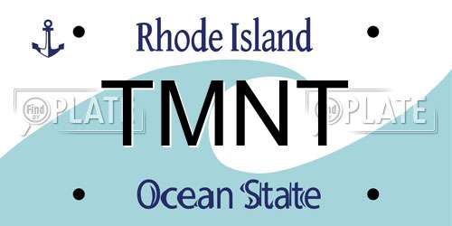 TMNT Rhode Island License Plate
