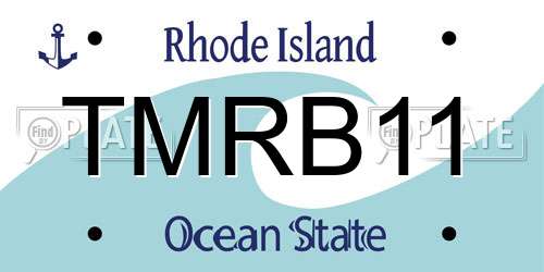 TMRB11 Rhode Island License Plate
