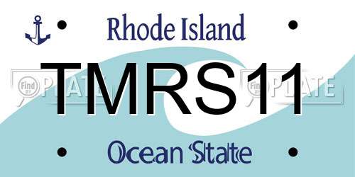 TMRS11 Rhode Island License Plate